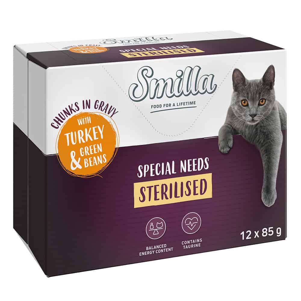 Smilla Sterilised Hapjes met Groenten – met kalkoen en sperziebonen – 12 x 85 g