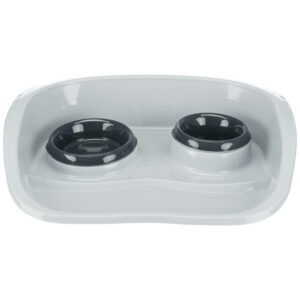 Trixie bowl set, kunststof - 0.25l, ø9cm & 0.3l, ø11cm/46x11x30 hond