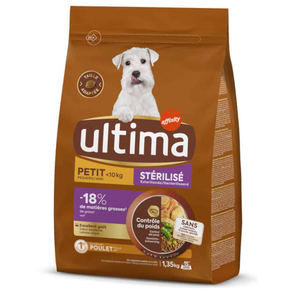 Affinity Ultima Ultima Dog Mini Sterilized Kip​​​​​​ droogvoer voor honden – 1,35 kg