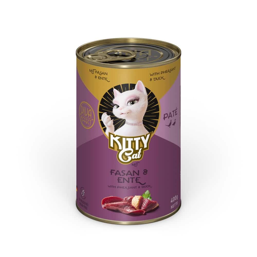 Voordeelpakket: 24x400g Kitty Cat Adult Pate Fazant & Eend natvoer voor katten