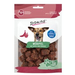 Voordeelpakket: 4x 105g Dokas blokjes met appel en banaan hondensnacks