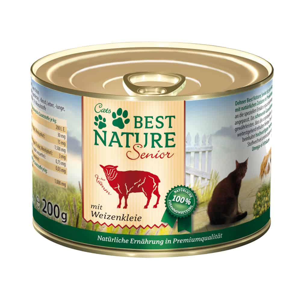 Voordeelpakket 6x200g Best Nature Kat Senior lam natvoer voor katten