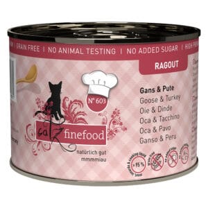 Voordeelpakket catz finefood Ragout 24 x 190 g - No.603 Gans & Kalkoen