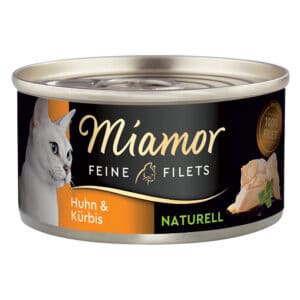 Voordeelpakket Miamor Fijne Filets Naturelle 24 x 80 g Kattenvoer - Kip & Pompoen