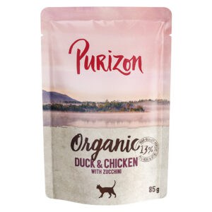 Voordeelpakket: Purizon Organic 12 x 85 g – Eend en kip met courgette