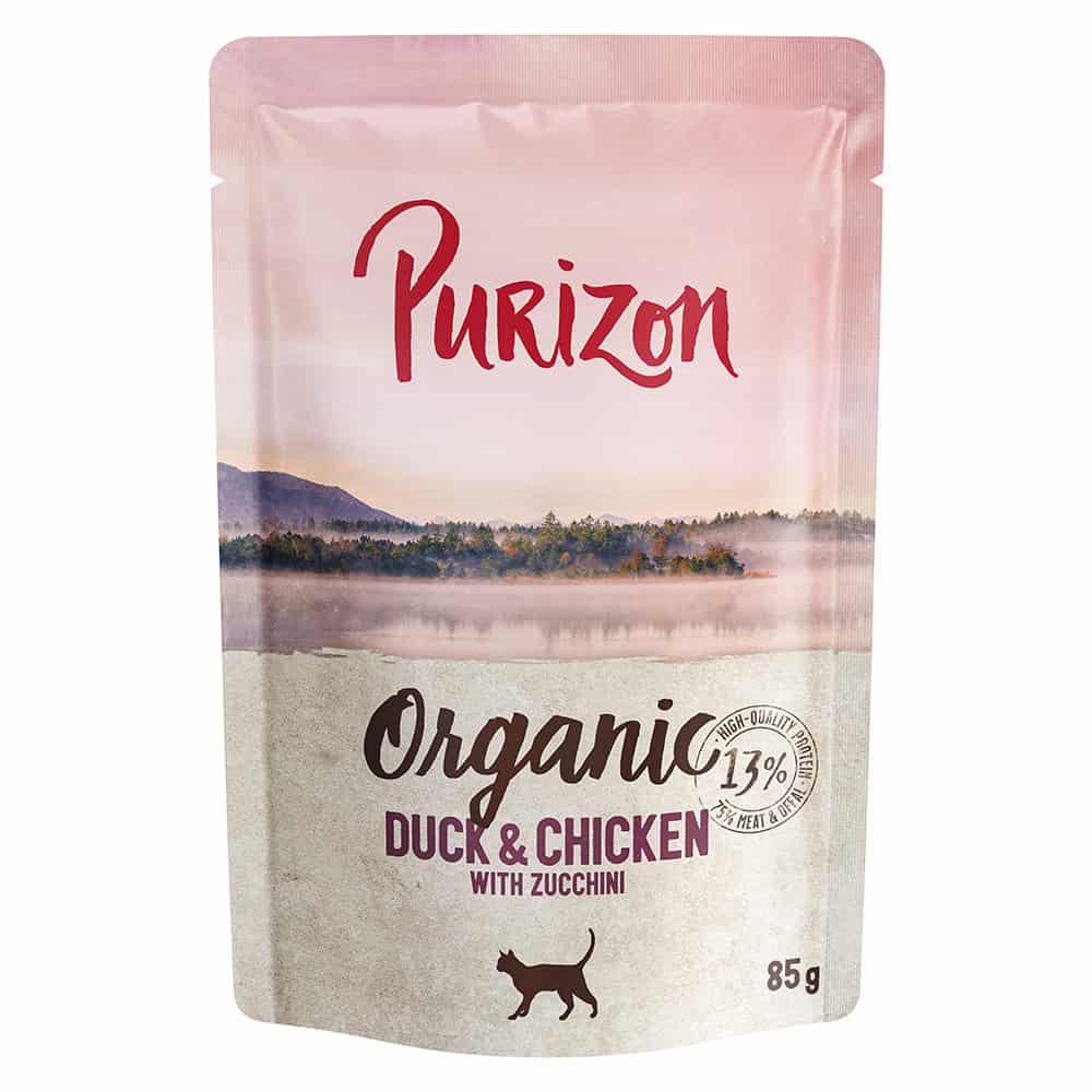 Voordeelpakket: Purizon Organic 12 x 85 g – Eend en kip met courgette