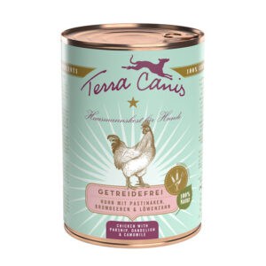Terra Canis Graanvrij - Kip met pastinaak, paardenbloem & bosbessen – 6 x 400 g