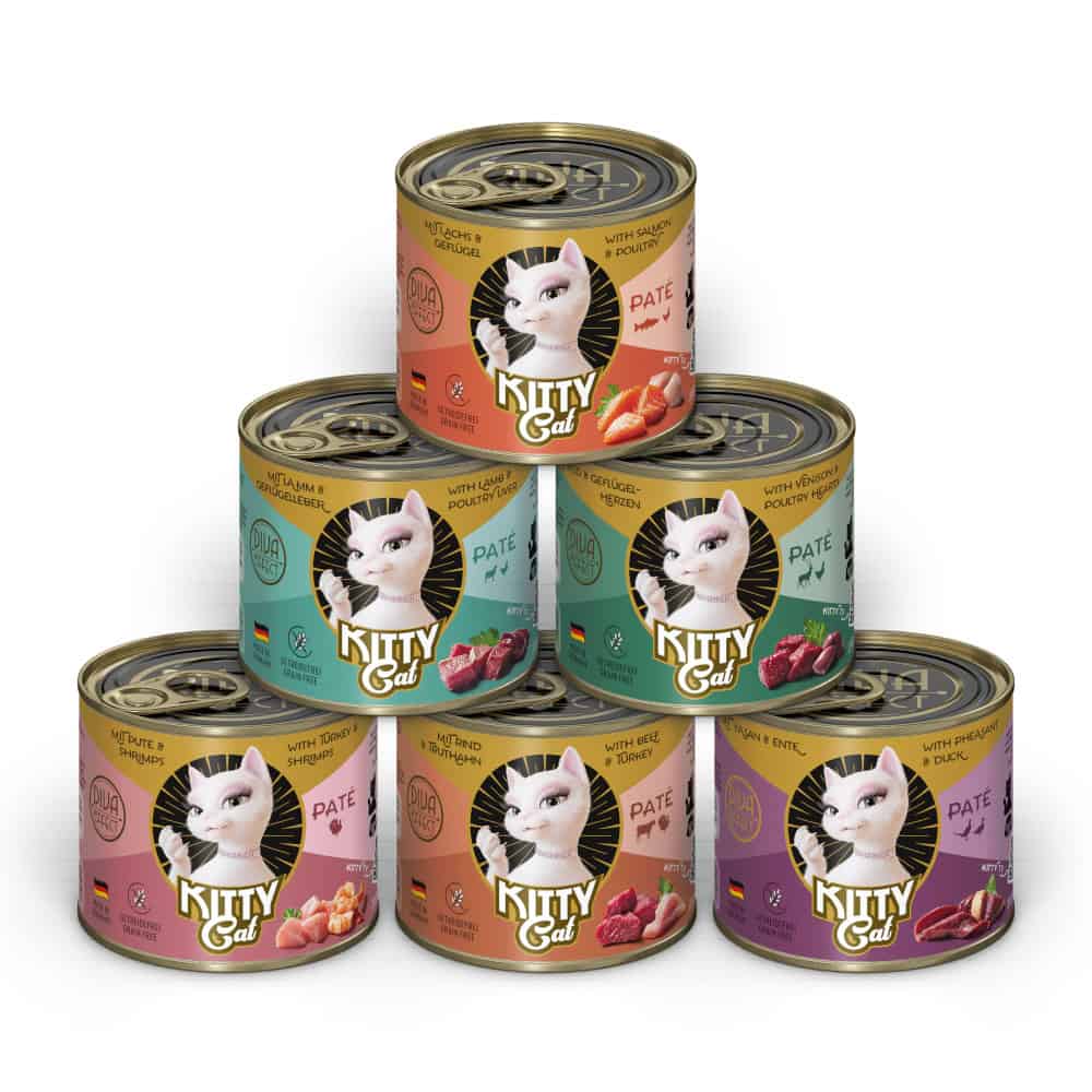 Kitty Cat Adult Paté – Mixpakket III (6 Soorten) – 6 x 200 g