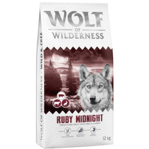 Wolf of Wilderness Adult "Ruby Midnight" Rund & Konijn - Graanvrij - Dubbelpak: 2 x 12 kg Nieuw Recept