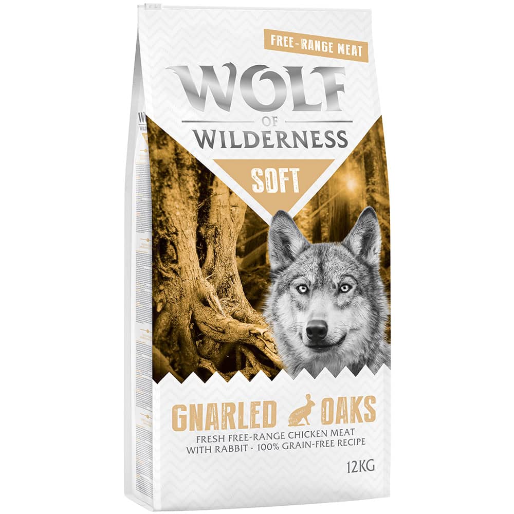 Wolf of Wilderness “Soft – Gnarled Oaks” – Scharrelkip & Konijn Hondenvoer – Dubbelpak: 2 x 12 kg
