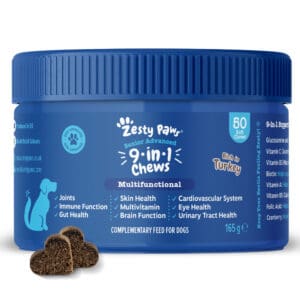 Zesty Paws Senior Advanced 9-in-1 Chews Kalkoen - Voordeelpakket: 2 x 50 Kautabletten