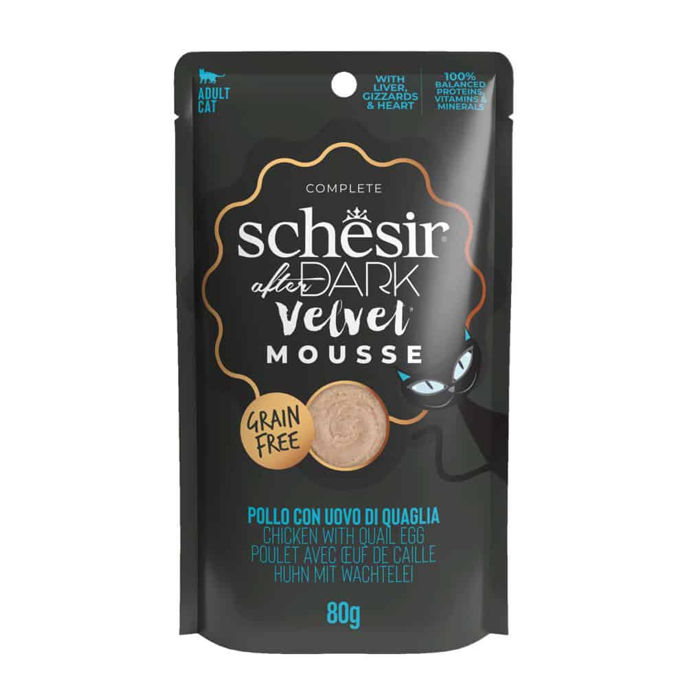 12x Schesir After Dark Velvet Mousse Kip & Kwartelei 80 gr