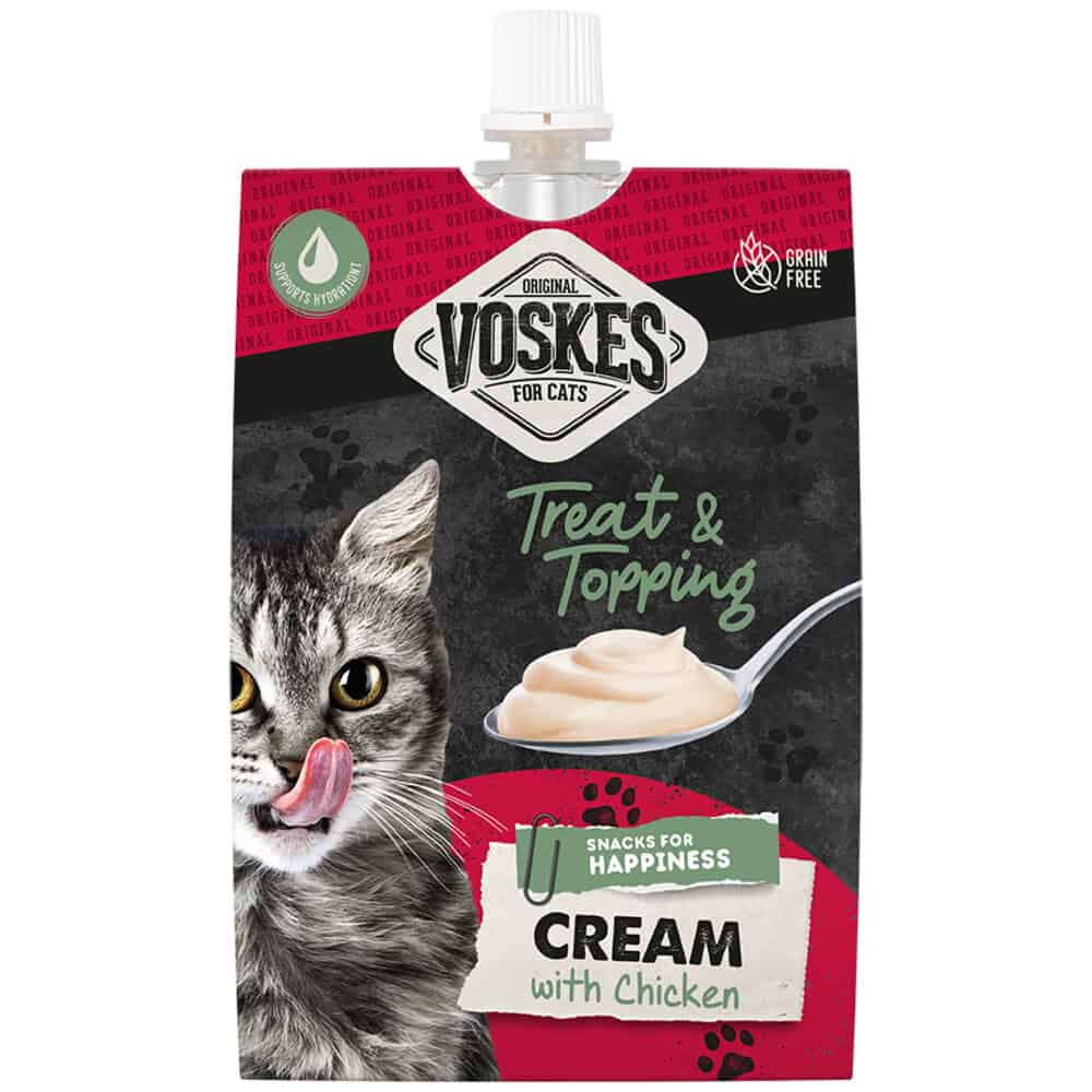 Voskes Original Cream Kattensnack Kip – 15 x 90 g