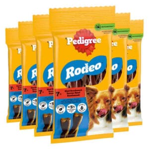 6x Pedigree Hondensnack Rodeo Rund 123 gr
