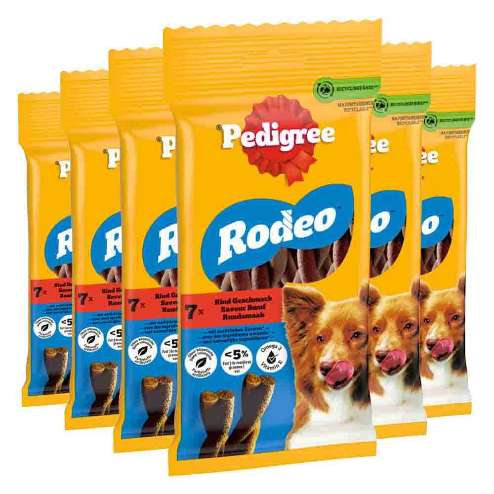 6x Pedigree Hondensnack Rodeo Rund 123 gr