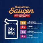 24x85g Smaakvariaties van het land Felix Sensations in Saus Kattenvoer