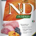 12kg Pompoen/Lam/Bosbes Adult Medium & Maxi Farmina N&D Hondenvoer Graanvrij