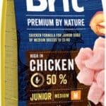 15 kg Brit Premium by Nature Junior M droog hondenvoer