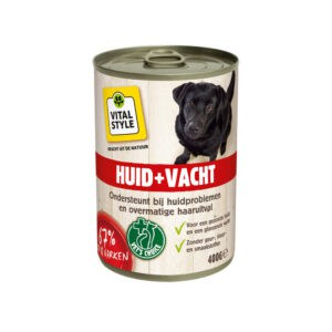Vitalstyle Hondenvoer Nat Huid & Vacht 400 gr