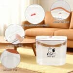 Houd je huisdierenvoer vers met een transparante opslagbox van met handvat en doseerlepel, ideaal voor honden- en kattenvoer, BPA-vrij en perfect voor buitengebruik. – 3,2 kg
