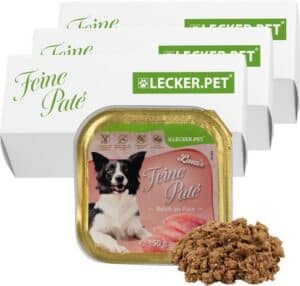 33 x 150 g Lecker.Pet® Luna's Feine Paté rijk aan kalkoen Hondenvoer nat hondenvoer compleet voer