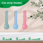 Voedingslepel voor Katten – Lange Handgreep – Voor Nat Voer – Pack van 3