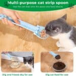 Voedingslepel voor Katten – Lange Handgreep – Voor Nat Voer – Pack van 3