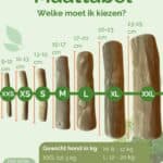 Boris & Lotje Kauwstaaf hond – 100% natuurlijk koffiehout – kauwbotten hond – Hondensnack – Large 17-20cm 1 stuk