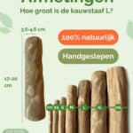 Boris & Lotje Kauwstaaf hond – 100% natuurlijk koffiehout – kauwbotten hond – Hondensnack – Large 17-20cm 1 stuk
