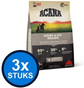 3x Acana - Dog light & fit 2kg - Hondenvoer - 2 kg